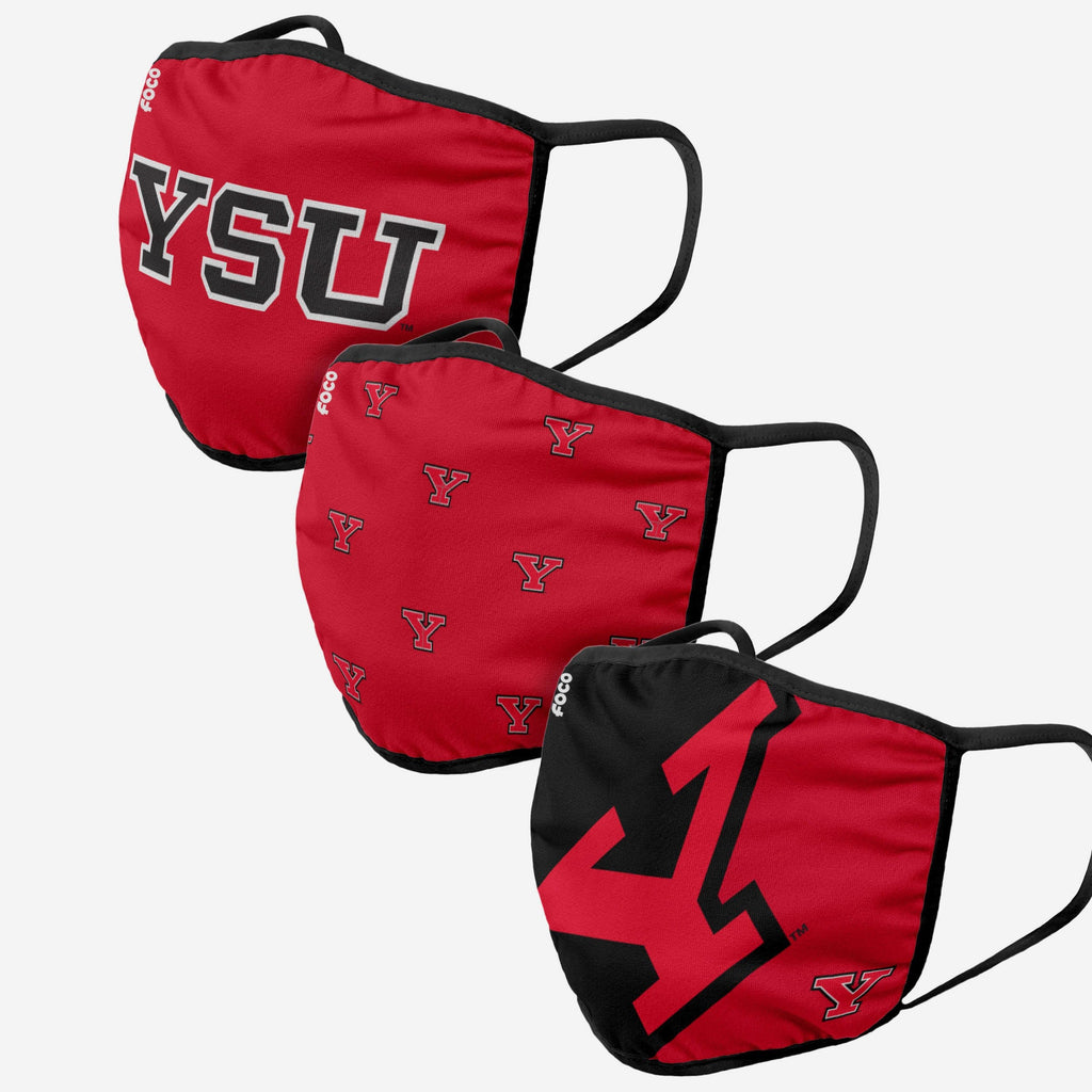 Youngstown State Penguins 3 Pack Face Cover FOCO - FOCO.com