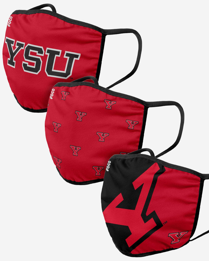 Youngstown State Penguins 3 Pack Face Cover FOCO - FOCO.com