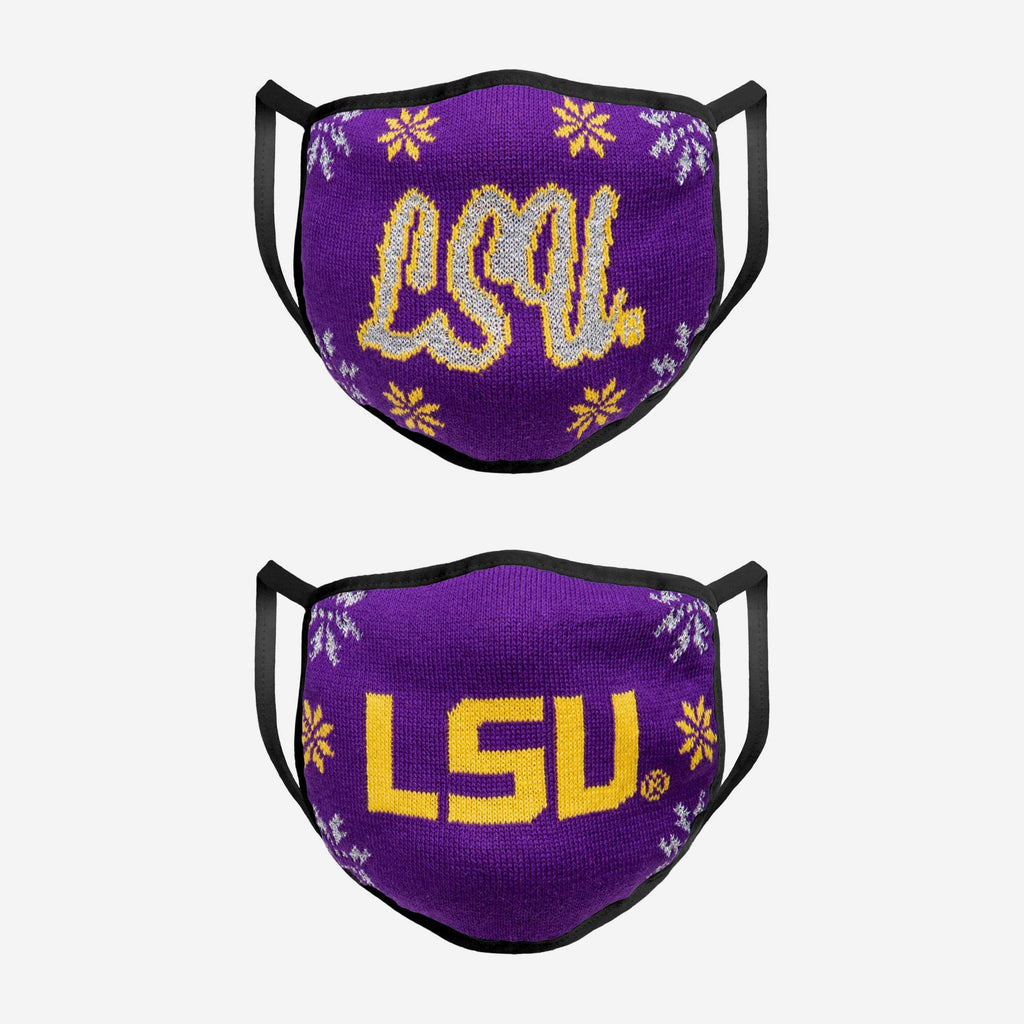 LSU Tigers Womens Knit 2 Pack Face Cover FOCO - FOCO.com