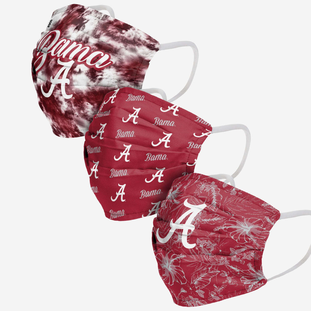 Alabama Crimson Tide Womens Matchday 3 Pack Face Cover FOCO - FOCO.com