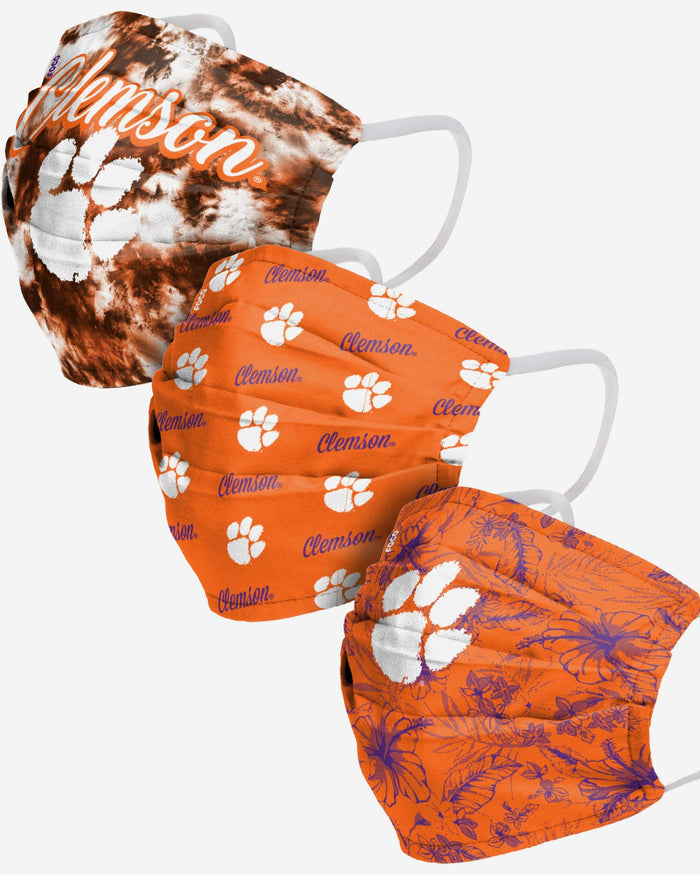 Clemson Tigers Womens Matchday 3 Pack Face Cover FOCO - FOCO.com