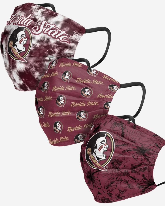 Florida State Seminoles Womens Matchday 3 Pack Face Cover FOCO - FOCO.com