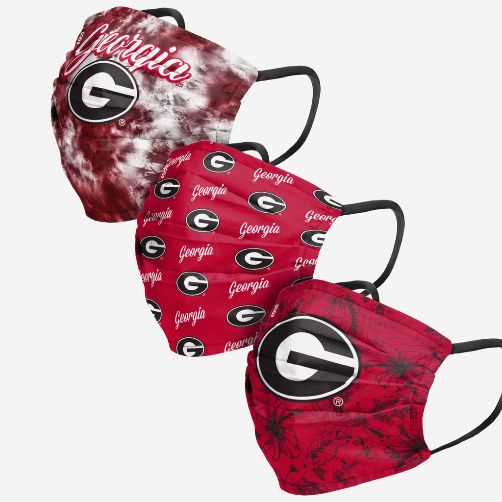 Georgia Bulldogs Womens Matchday 3 Pack Face Cover FOCO - FOCO.com