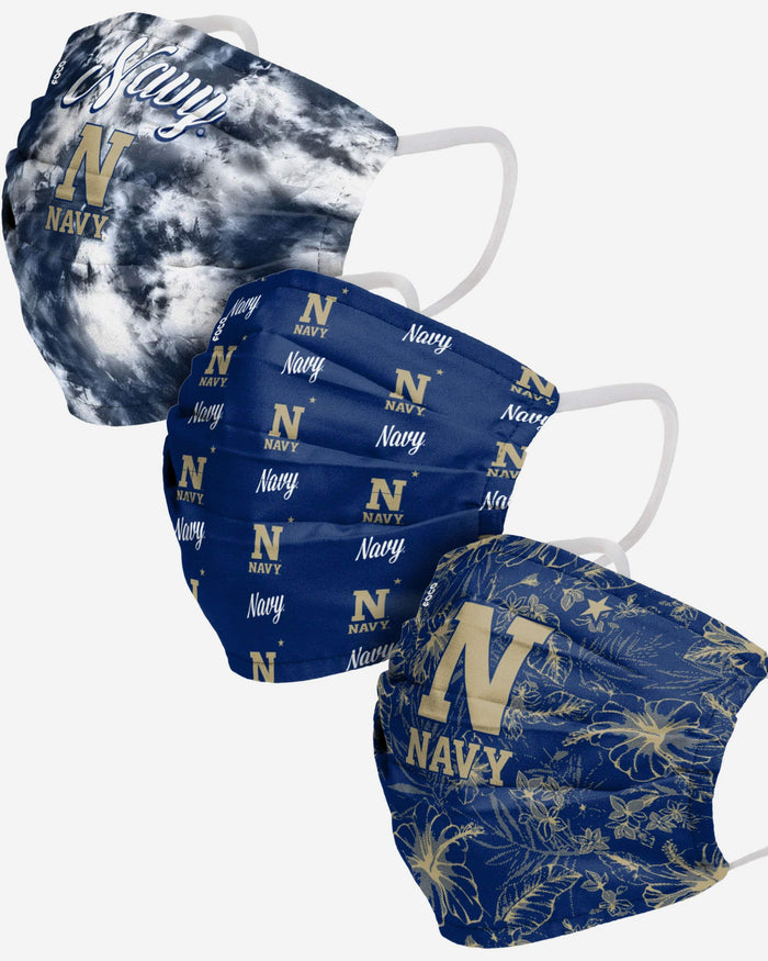 Navy Midshipmen Womens Matchday 3 Pack Face Cover FOCO - FOCO.com