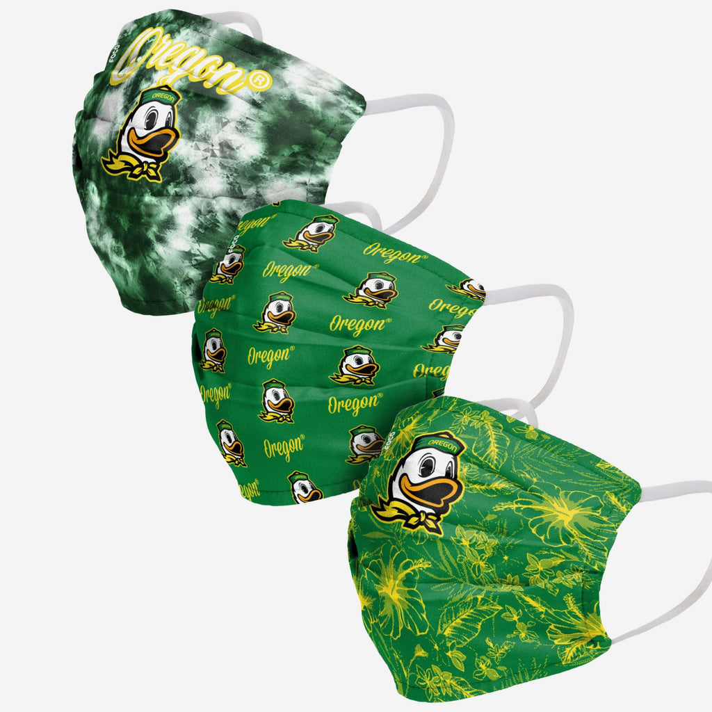 Oregon Ducks Womens Matchday 3 Pack Face Cover FOCO - FOCO.com