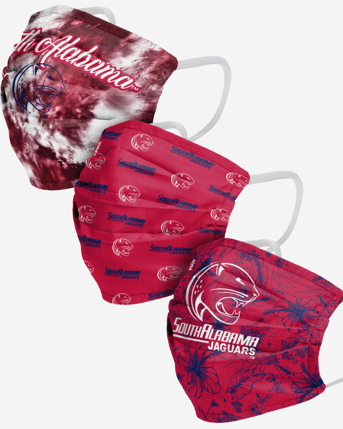 South Alabama Jaguars Womens Matchday 3 Pack Face Cover FOCO - FOCO.com