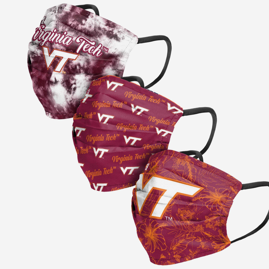 Virginia Tech Hokies Womens Matchday 3 Pack Face Cover FOCO - FOCO.com