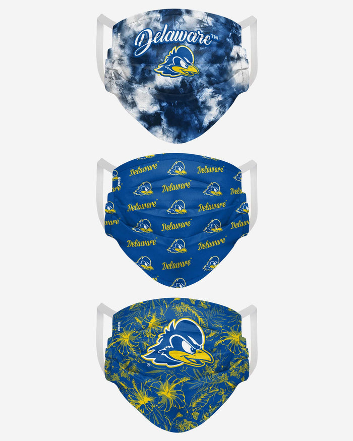 Delaware Fightin Blue Hens Womens Matchday 3 Pack Face Cover FOCO - FOCO.com