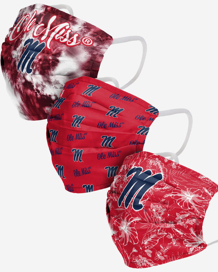 Ole Miss Rebels Womens Matchday 3 Pack Face Cover FOCO - FOCO.com
