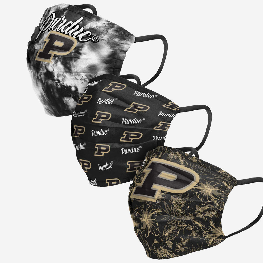 Purdue Boilermakers Womens Matchday 3 Pack Face Cover FOCO - FOCO.com