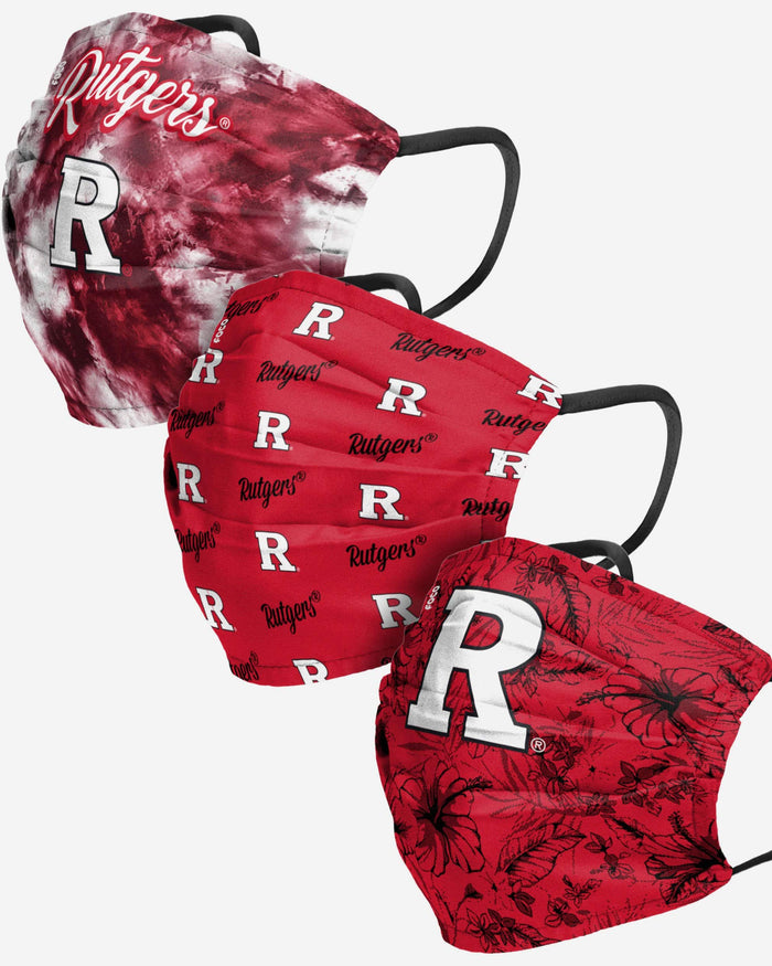 Rutgers Scarlet Knights Womens Matchday 3 Pack Face Cover FOCO - FOCO.com