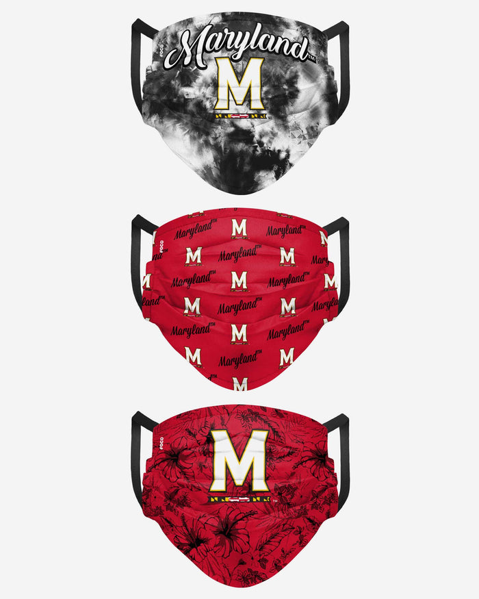 Maryland Terrapins Womens Matchday 3 Pack Face Cover FOCO - FOCO.com