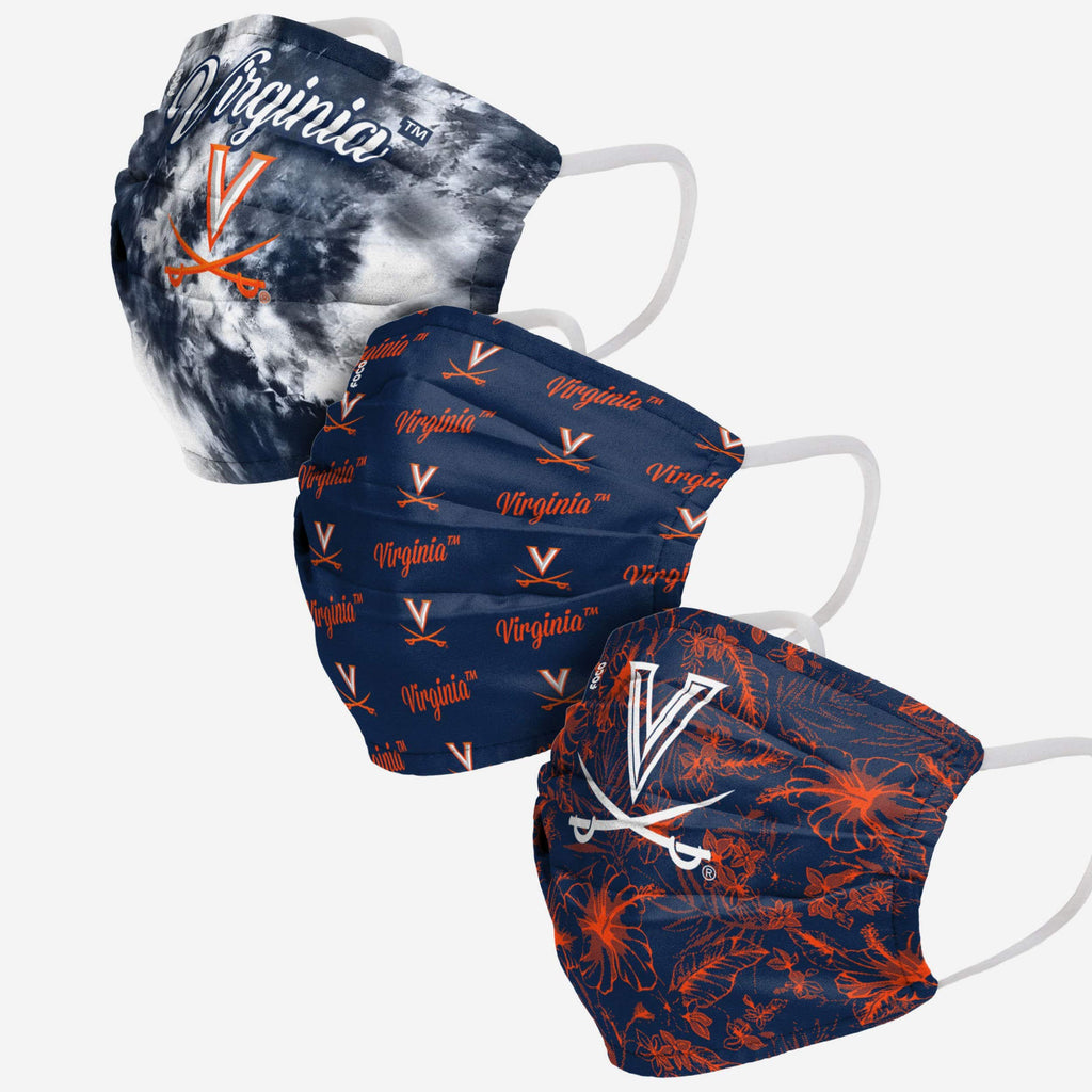 Virginia Cavaliers Womens Matchday 3 Pack Face Cover FOCO - FOCO.com