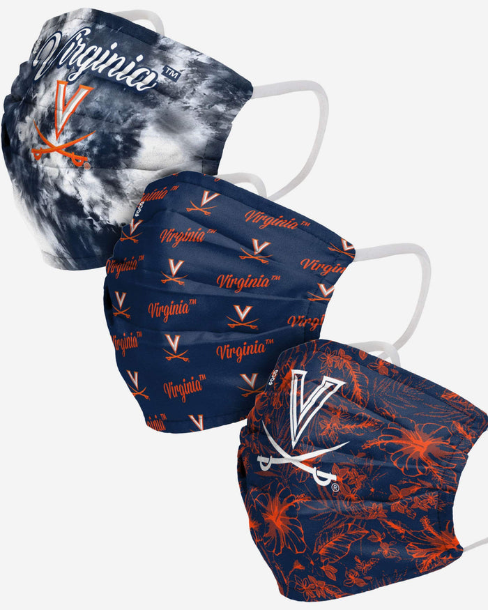 Virginia Cavaliers Womens Matchday 3 Pack Face Cover FOCO - FOCO.com