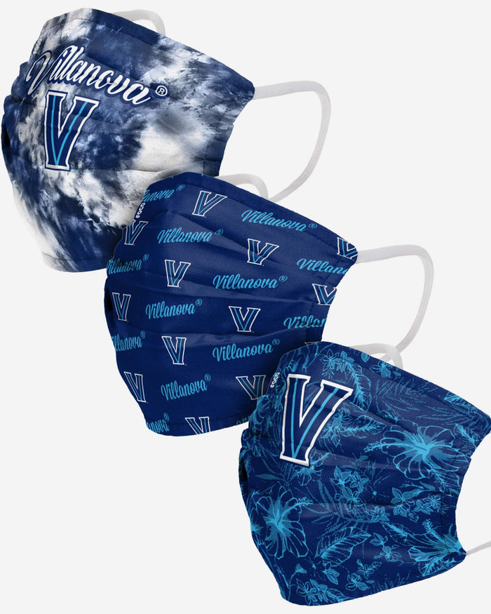 Villanova Wildcats Womens Matchday 3 Pack Face Cover FOCO - FOCO.com