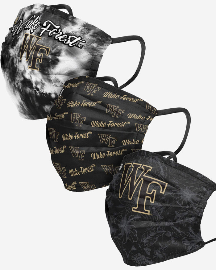 Wake Forest Demon Deacons Womens Matchday 3 Pack Face Cover FOCO - FOCO.com