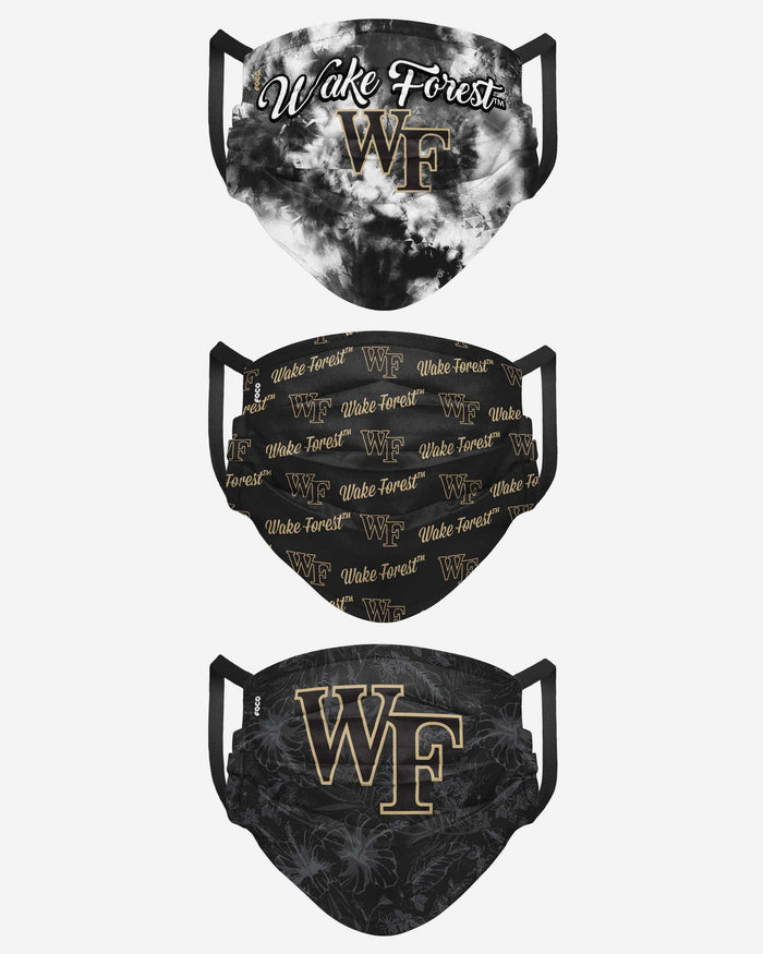 Wake Forest Demon Deacons Womens Matchday 3 Pack Face Cover FOCO - FOCO.com