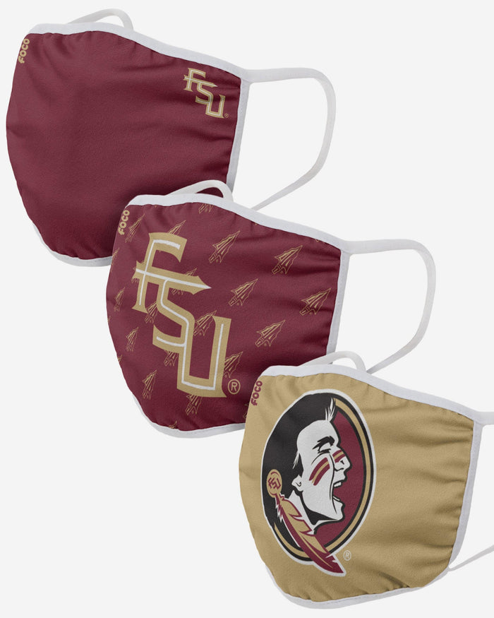 Florida State Seminoles Osceola Mascot 3 Pack Face Cover FOCO - FOCO.com