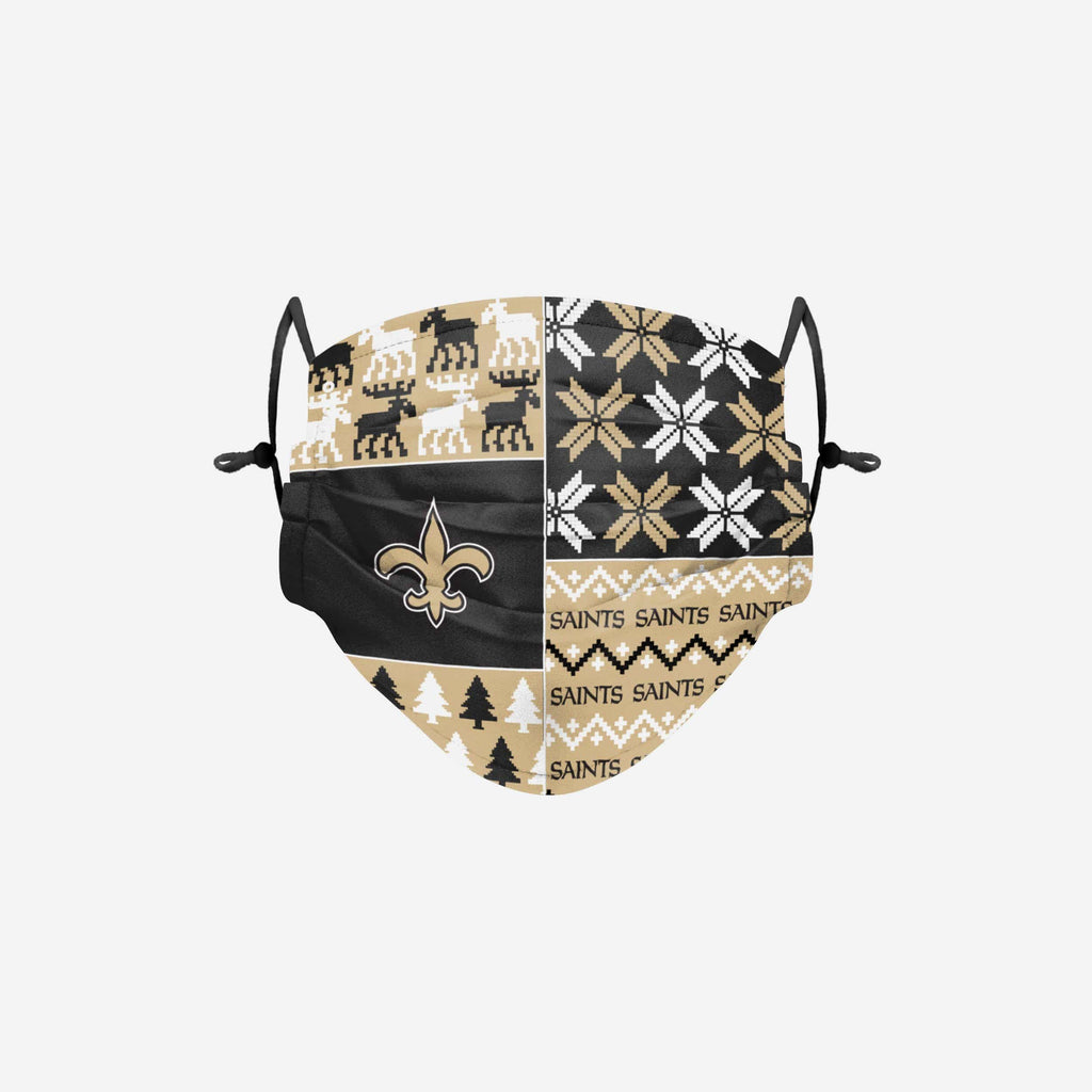 New Orleans Saints Busy Block Adjustable Face Cover FOCO - FOCO.com