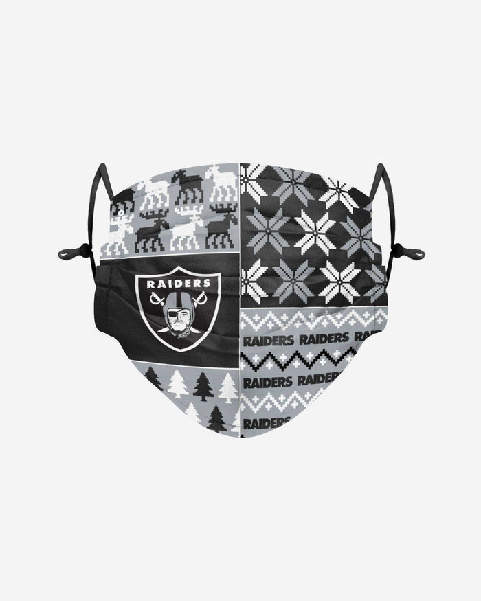 Las Vegas Raiders Busy Block Adjustable Face Cover FOCO - FOCO.com
