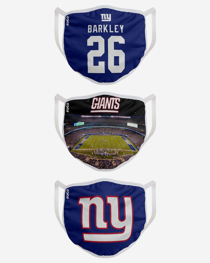 New York Giants Fan Fest 3 Pack Face Cover FOCO - FOCO.com