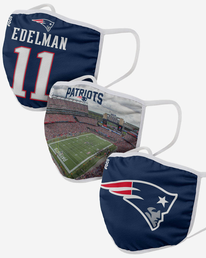 New England Patriots Fan Fest 3 Pack Face Cover FOCO - FOCO.com