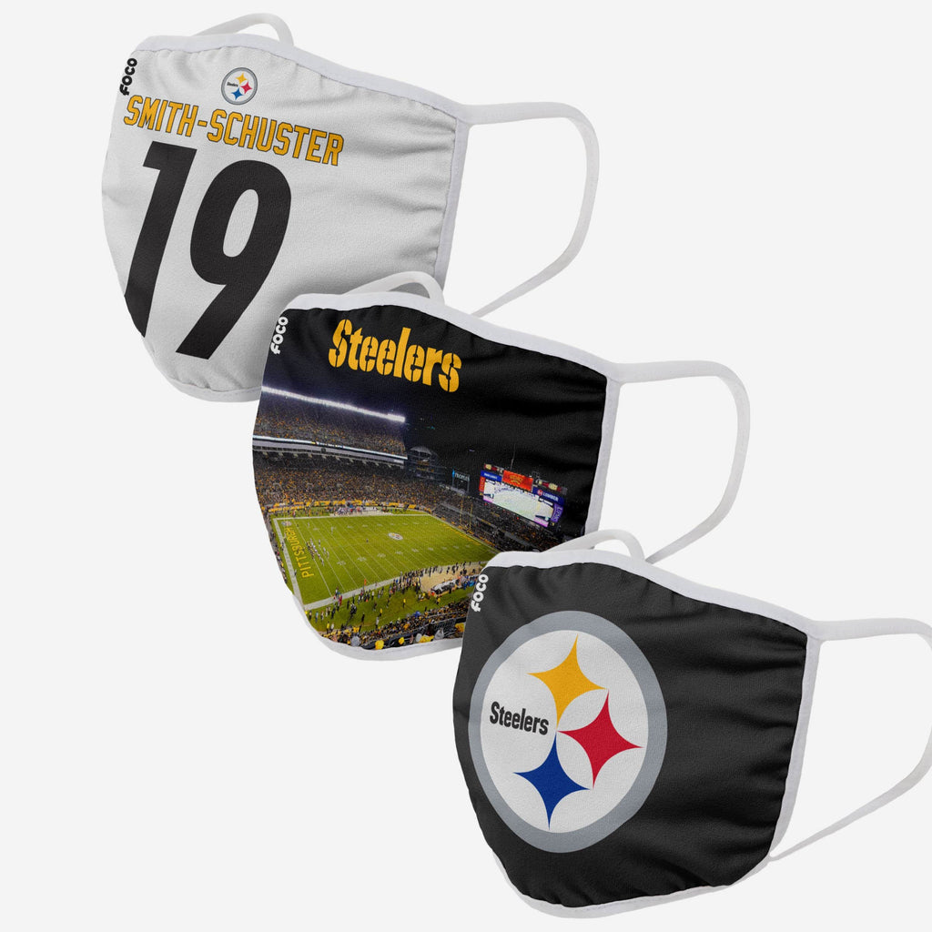 Pittsburgh Steelers Fan Fest 3 Pack Face Cover FOCO - FOCO.com