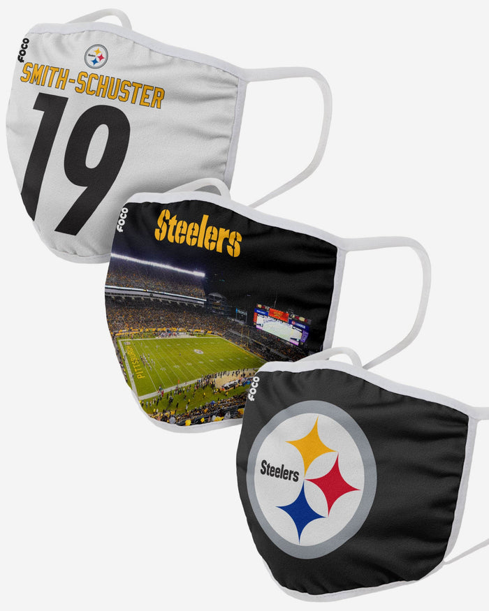 Pittsburgh Steelers Fan Fest 3 Pack Face Cover FOCO - FOCO.com