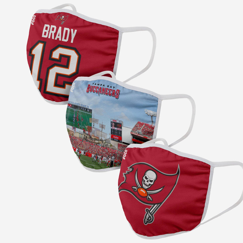 Tampa Bay Buccaneers Fan Fest 3 Pack Face Cover FOCO - FOCO.com