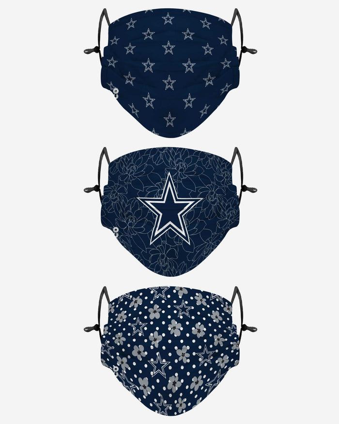 Dallas Cowboys Gameday Gardener 3 Pack Face Cover FOCO - FOCO.com