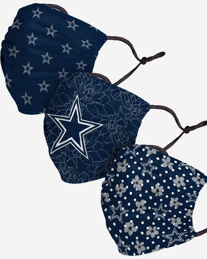 Dallas Cowboys Gameday Gardener 3 Pack Face Cover FOCO - FOCO.com