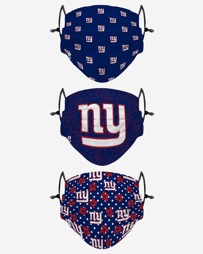 New York Giants Gameday Gardener 3 Pack Face Cover FOCO - FOCO.com