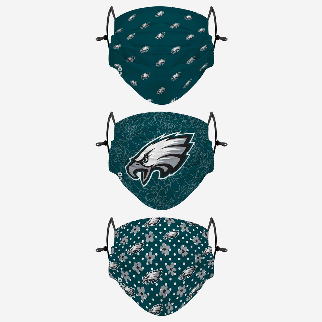 Philadelphia Eagles Gameday Gardener 3 Pack Face Cover FOCO - FOCO.com