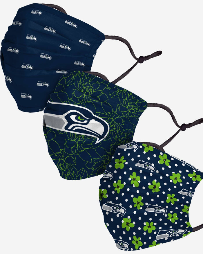 Seattle Seahawks Gameday Gardener 3 Pack Face Cover FOCO - FOCO.com