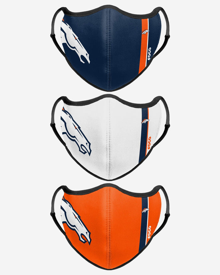 Denver Broncos Sport 3 Pack Face Cover FOCO - FOCO.com