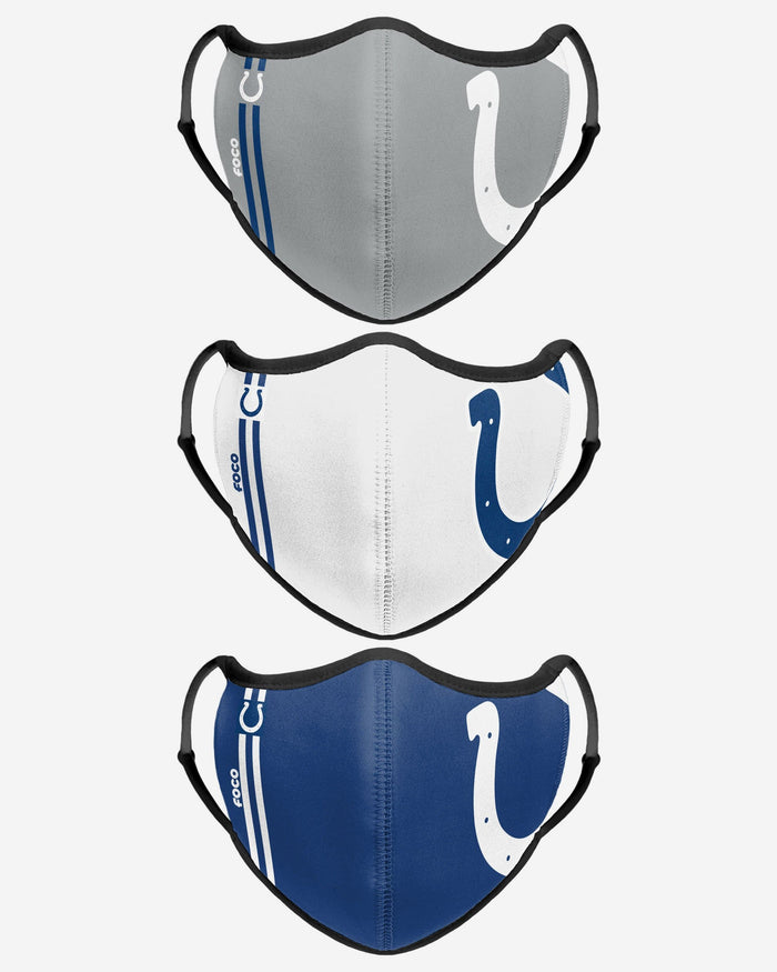 Indianapolis Colts Sport 3 Pack Face Cover FOCO - FOCO.com