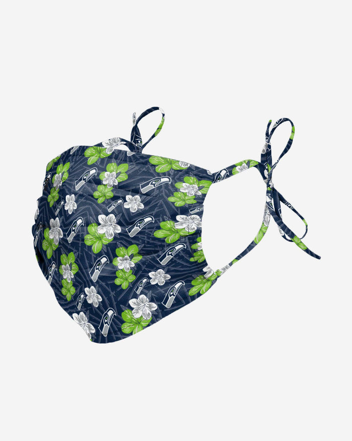 Seattle Seahawks Hibiscus Tie-Back Face Cover FOCO - FOCO.com