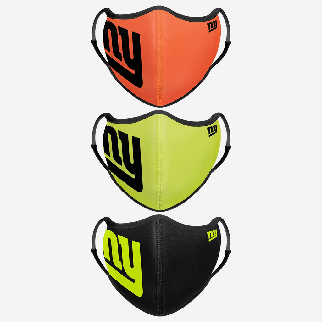 New York Giants Highlights Sport 3 Pack Face Cover FOCO - FOCO.com