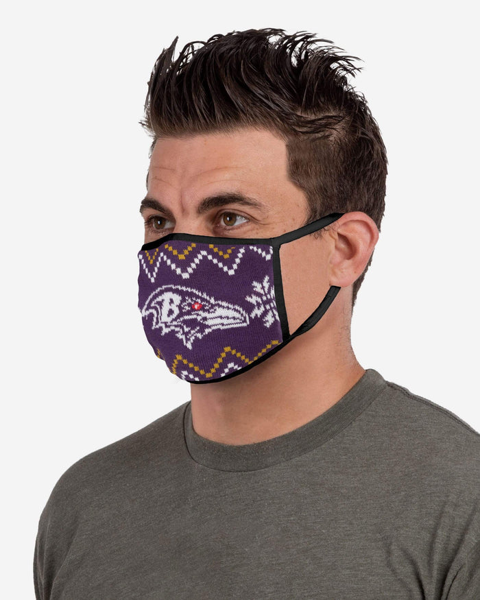 Baltimore Ravens Knit 2 Pack Face Cover FOCO - FOCO.com