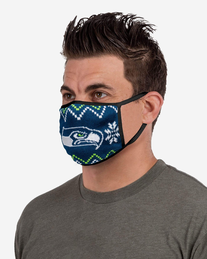 Seattle Seahawks Knit 2 Pack Face Cover FOCO - FOCO.com