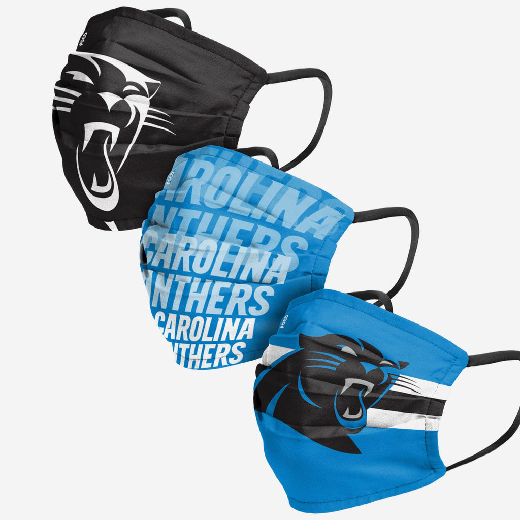 Carolina Panthers Matchday 3 Pack Face Cover FOCO Adult - FOCO.com