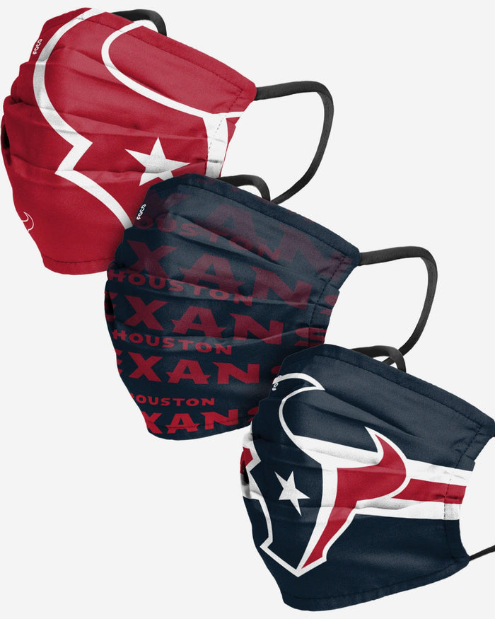 Houston Texans Matchday 3 Pack Face Cover FOCO Adult - FOCO.com