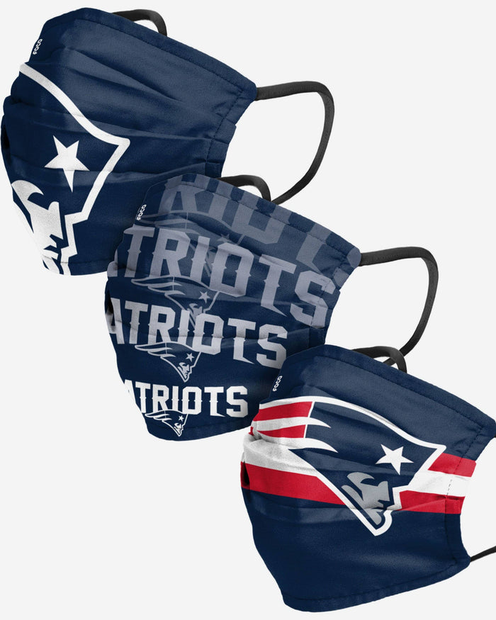 New England Patriots Matchday 3 Pack Face Cover FOCO Adult - FOCO.com