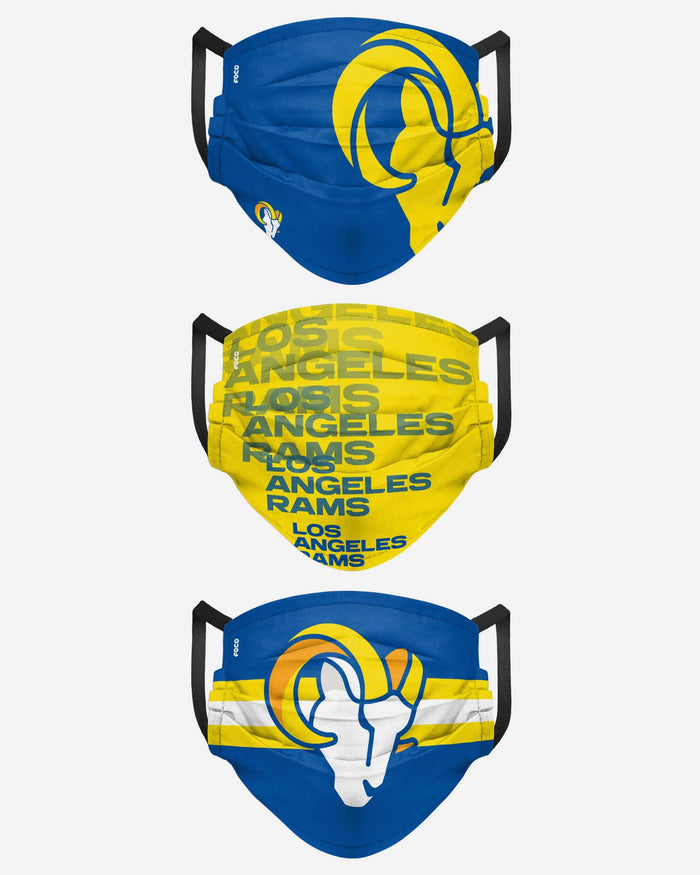 Los Angeles Rams Matchday 3 Pack Face Cover FOCO - FOCO.com