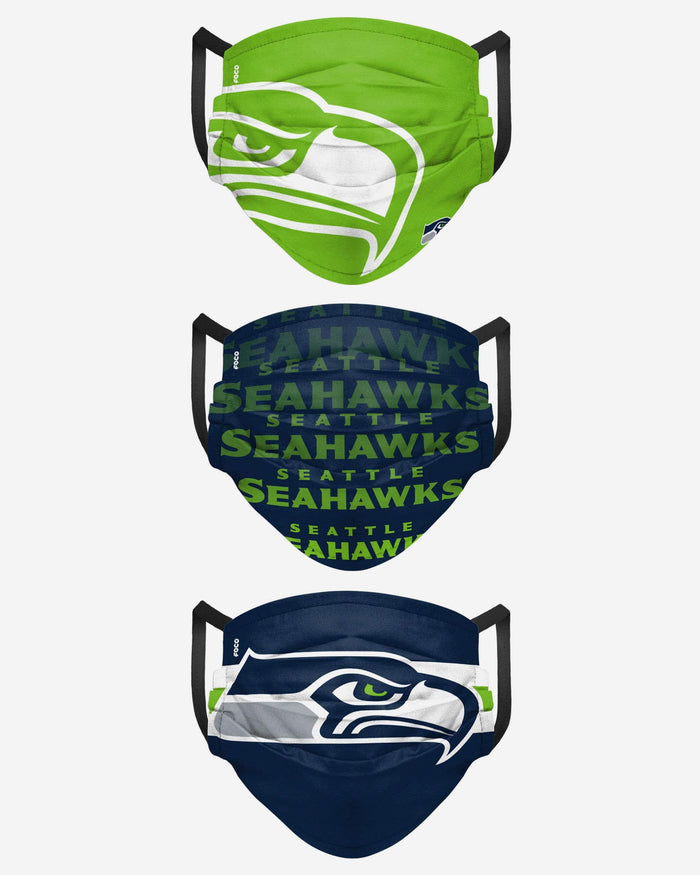Seattle Seahawks Matchday 3 Pack Face Cover FOCO - FOCO.com