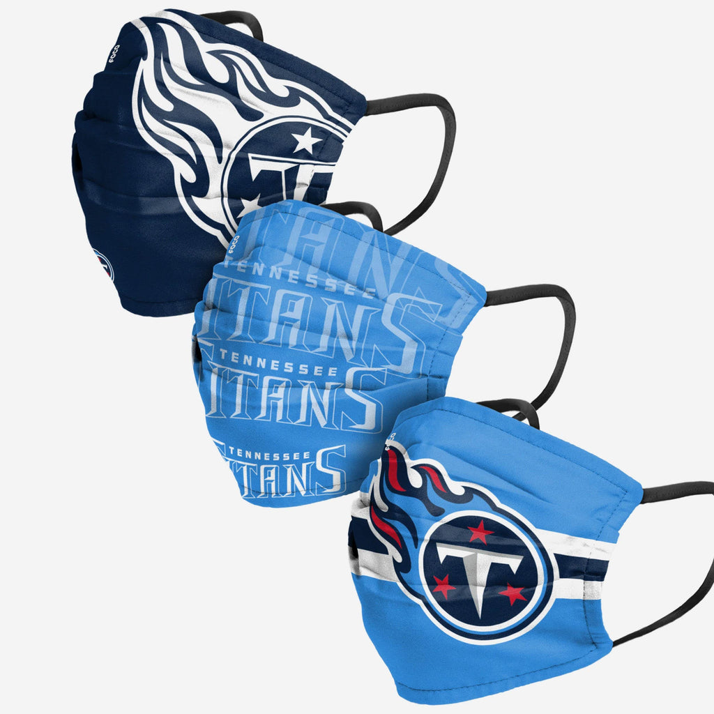 Tennessee Titans Matchday 3 Pack Face Cover FOCO Adult - FOCO.com