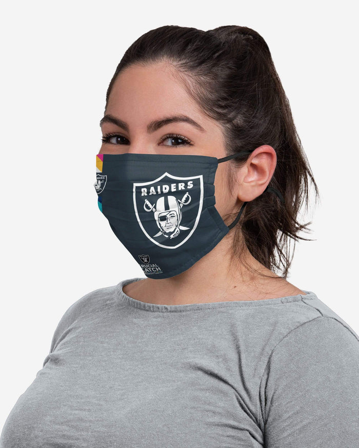 Las Vegas Raiders Crucial Catch Adjustable Face Cover FOCO - FOCO.com