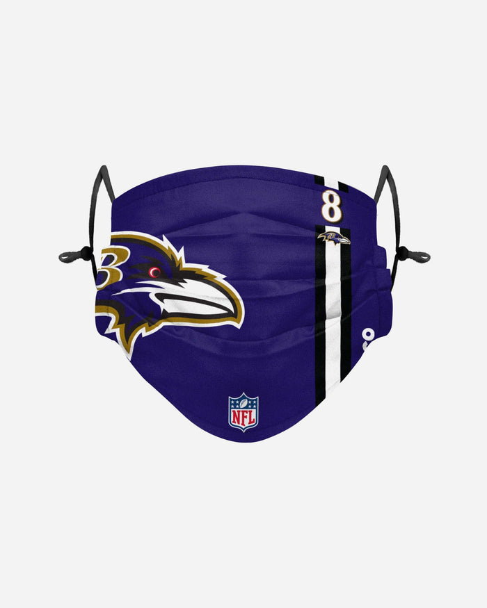 Lamar Jackson Baltimore Ravens On-Field Sideline Logo Face Cover FOCO Adult - FOCO.com