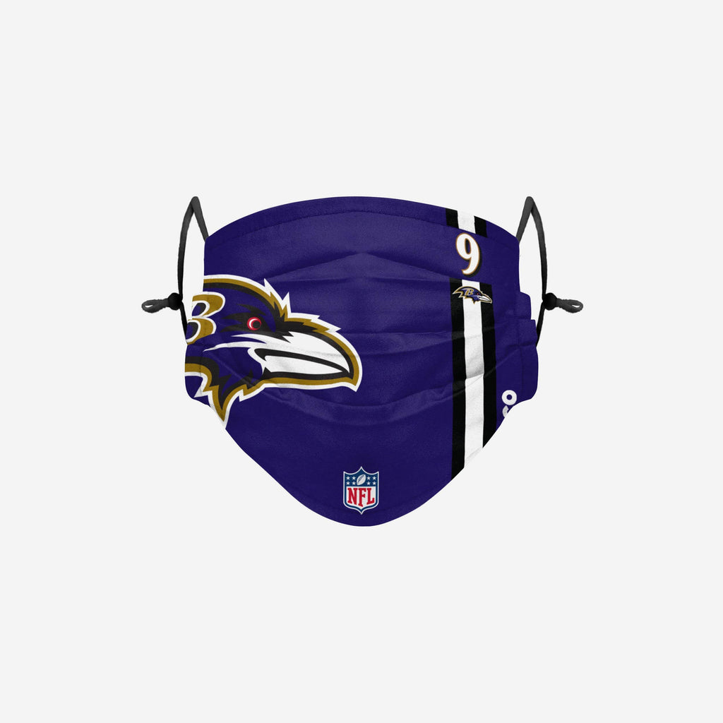 Justin Tucker Baltimore Ravens On-Field Sideline Logo Face Cover FOCO - FOCO.com