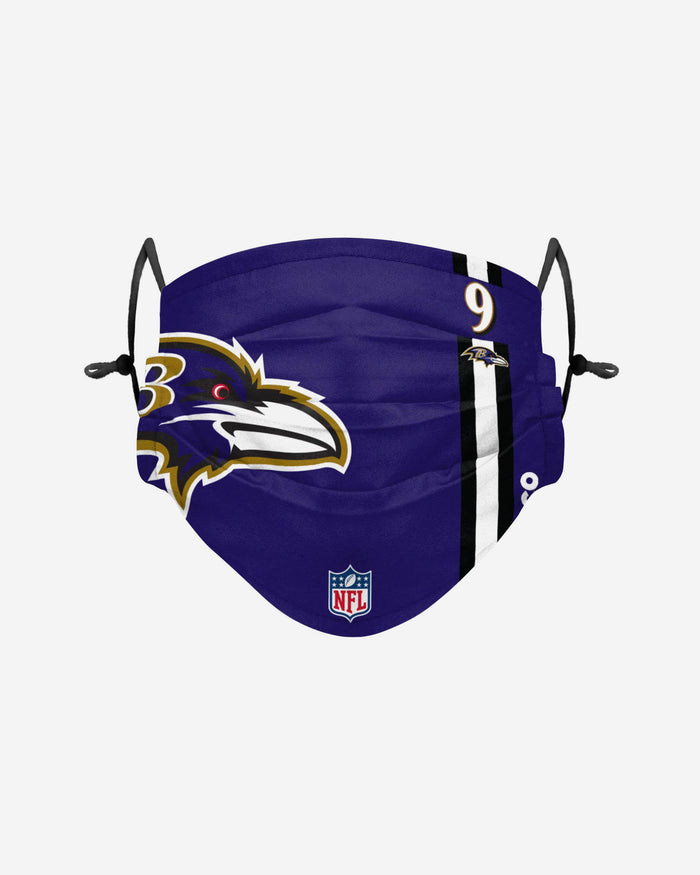Justin Tucker Baltimore Ravens On-Field Sideline Logo Face Cover FOCO - FOCO.com